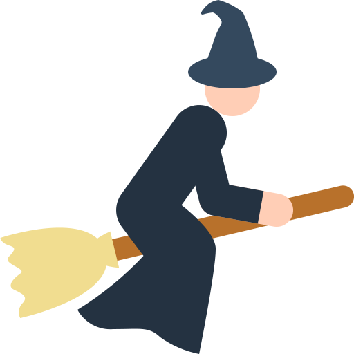 witch on a broom